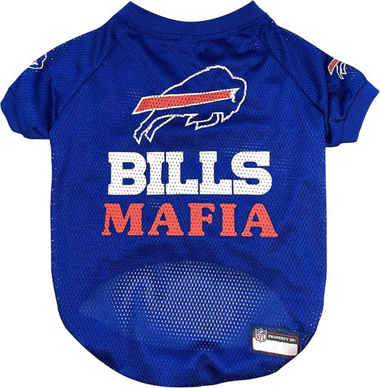 Pets First NFL Buffalo Bills Raglan Jersey Bills Mafia - Size Large. Cutest Football Jersey for Dogs & Cats
