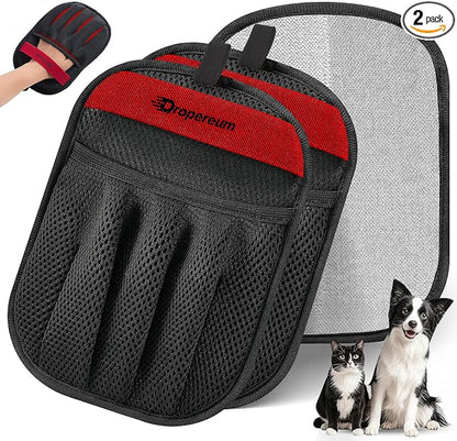 Pet Hair Remover for Laundry, Pet Hair Remover Glove (2 Pack) – Reusable Electrostatic Pet Hair Removal Mitt for Couch, Carpet, Car Seat & Laundry – Cat & Dog Fur Cleaning Tool for Furniture