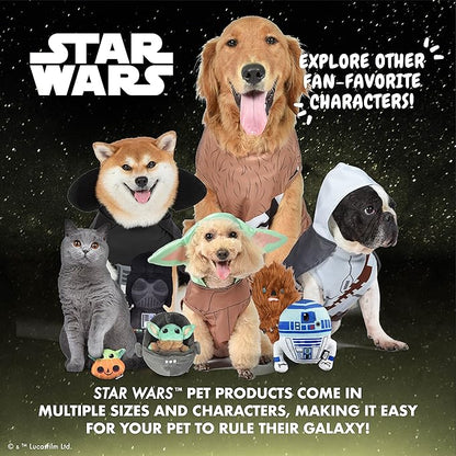 Star Wars for Pets The Mandalorian Soft Pet Carrier “Wherever I go, he goes” Gray & Brown | for Pets 15 x 9 x 9 Dog Travel Bag| Luggage Carrier for Dogs, Fits Under Plane Seat (FF19733)