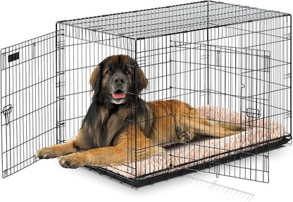 Precision Pet Products Two Door Great Crate Wire Dog Crate, 48 Inch, For Pets 90-125 lbs, With 5-Point Locking System