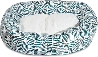 Majestic Pet 40" Charlie Emerald Sherpa Bagel Bed