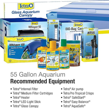 Tetra Glass Aquarium 55 Gallons, Rectangular Fish Tank (NV52018)