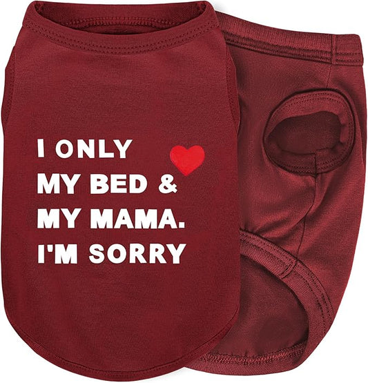 Stylish Cotton Dog Shirt with Print, Soft & Breathable, All-Season Comfort, Fits Most Breeds - Perfect Pet Apparel for Small, Medium, Large Dogs.red&m