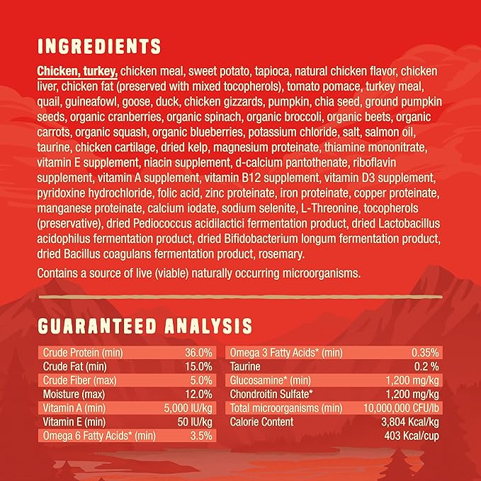Stella & Chewy's Wild Red Raw Blend Kibble - Premium Freeze-Dried Raw Coated Dog Food - Perfect For Picky Eaters - High Protein Grain Free with 6 Poultry Sources - 3.5lb Bag