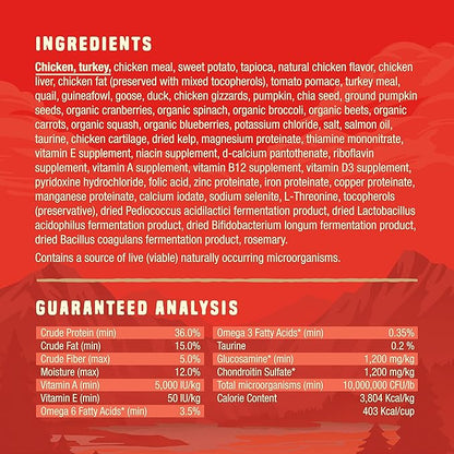Stella & Chewy's Wild Red Raw Blend Kibble - Premium Freeze-Dried Raw Coated Dog Food - Perfect For Picky Eaters - High Protein Grain Free with 6 Poultry Sources - 3.5lb Bag