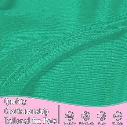 2 Pack Solid Color Dog Shirts – Lightweight, Breathable Pet T-Shirts, Durable Stretchy Clothes for Small to Large Dogs, Ideal for Everyday Wear & Holidays.Pink Blue Large