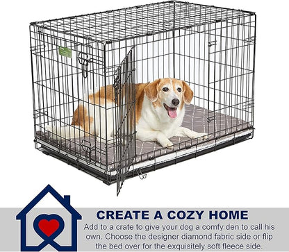 MidWest Homes for Pets Quiet Time Couture Paxton Pet Bed with Removable Pillow Cover, Mushroom, 24"