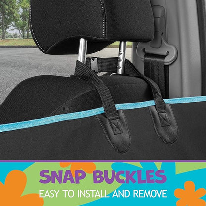BDK Scooby Doo Dog Car Seat Cover for Back Seat – Hammock Dog Seat Protector with Storage Pocket, Heavy Duty Rear Bench with Non-Slip Stitching, Interior Covers for Auto Truck Van SUV