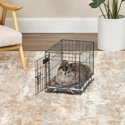 MidWest Homes For Pets Reversible Pet Bed; Machine Washable; Great for Toy Dog Breeds; Spotted Gray; 18"; 40218-FVGYS (Pack of 2)