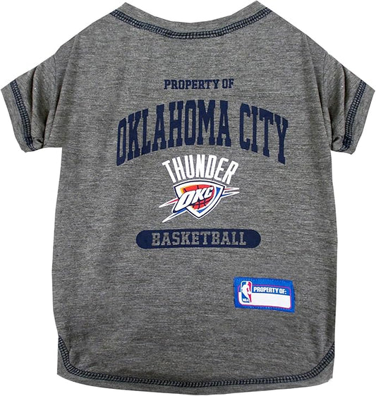 Pets First NBA Licensed Hoodies & T-shirt for Dogs & Cats, Oklahoma City Thunder, X-Small