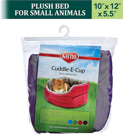 Kaytee Super Sleeper Cuddle-E-Cup Bed for Pet Guinea Pigs, Rats, Chinchillas and Other Small Animals