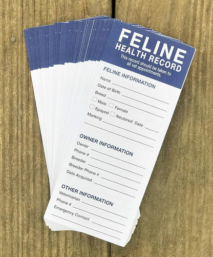 Revival Animal Health, Cat Health Record Booklets, Track Vaccinations, Exams, Deworming & Treatments – Veterinary Record Keeper, Customizable & Compact Format for Pet Owners, Shelters & Vets, 25 Pack