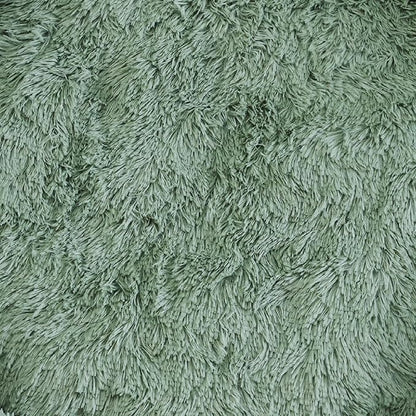 Best Friends by Sheri The Original Calming Donut Dog Bed for Extra-Large Dogs up to 150 lbs, Shag Faux Fur, Sage Green, 45" x 45"