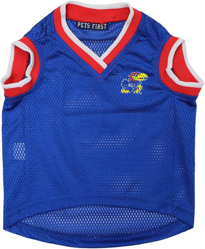 Pets First KU-4020-XXL Kansas Basketball Jersey, Multicolor, One Size