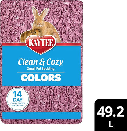 Kaytee Clean & Cozy Colors, Small Animal Bedding with Extreme Odor Control, Plum, 49.2 Liters