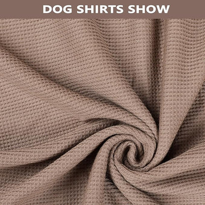 2 Pack Dog Shirt Vest Dog Clothes for Small Dogs Summer Waffle Puppy T-Shirts Soft Sleeveless Pet Clothes Lightweight Medium Large Doggy Outfit Cat Clothing (Purple+Khaki, XX-Small)