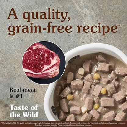 Taste of the Wild High Prairie Canine Recipe with Bison in Gravy Canned Dog Food, 13.2-oz, Case of 12