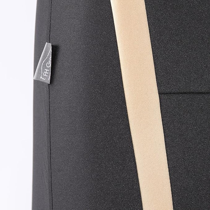 FH Group Car Seat Covers Rear Set Cloth - Car Seat Covers with Removable Headrest,Universal Fit,Automotive SeatCovers,Washable Car SeatCover for SUV,Sedan,Van Beige