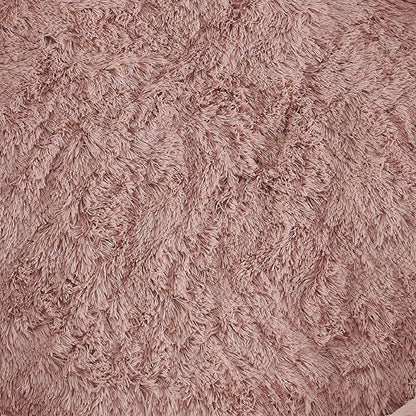 Best Friends by Sheri The Original Calming Donut Dog Bed for Extra-Large Dogs up to 150 lbs, Shag Faux Fur, Dusty Rose, 45" x 45"