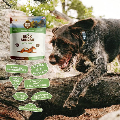 Smart Cookie All Natural Dog Treats - Duck & Squash - Training Treats for Dogs & Puppies with Allergies, Sensitive Stomachs - Soft Dog Treats, Chewy, Grain Free, Made in USA - 5oz, Pack of 3