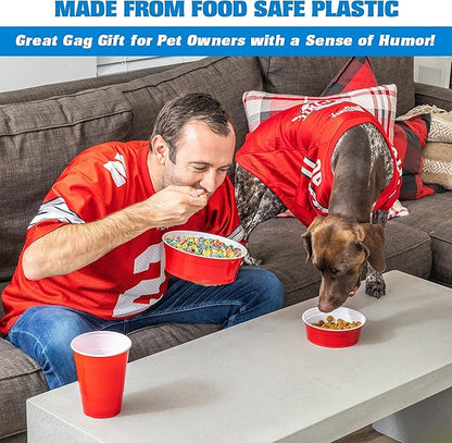 GoSports Party Dog Disposable Red Cup Style Pet Food Bowls for Cats and Dogs - 50 Small Size Bowls