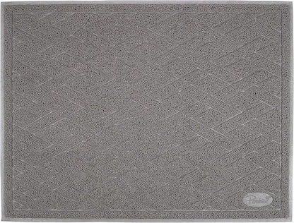 Pawkin Cat Litter Mat, Jumbo XX-Large, 4x3 Feet, Fits Two Litter Boxes or Extra Coverage for One Box, Gray